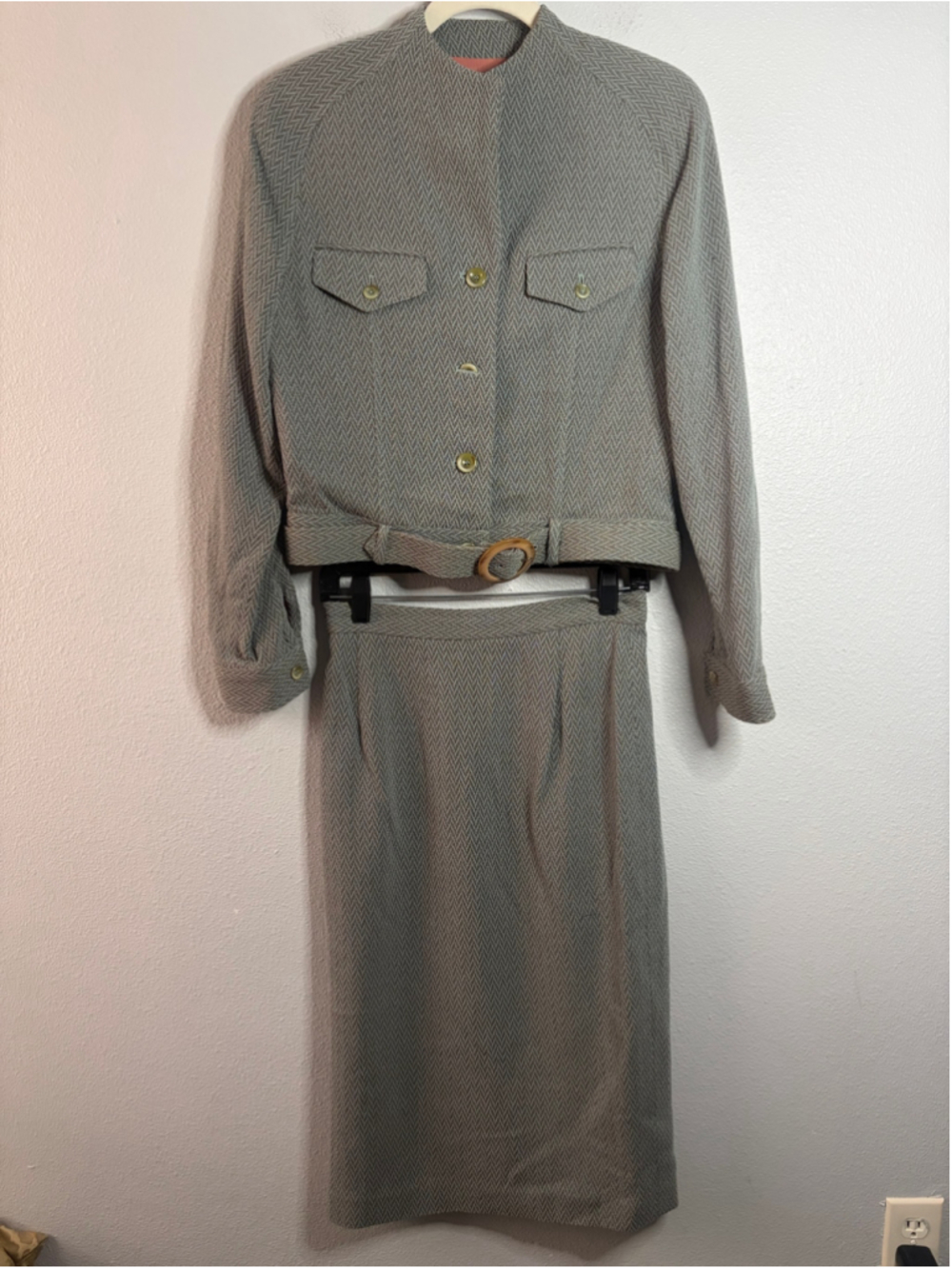 OSCAR DE LA RENTA vintage two-piece skirt suit